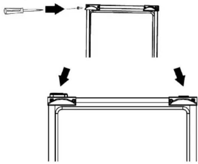BEKO B3RMFNE314W1 - Fissaggio dei cunei in plastica - 1