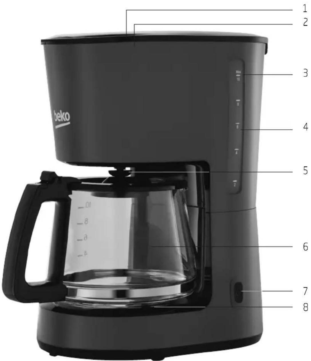 beko 1 2 3 4 5 6 7 8