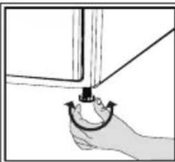 BEKO DH8733GA0MM - Verstellen van de pootjes - 1