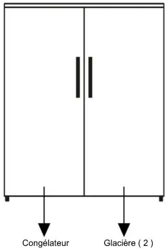 BEKO B5RMFNE314X - Installation du réfrigérateur et du congélateur côte à côte - 1