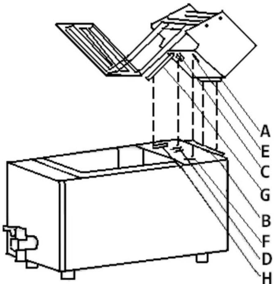 BUFFALO GH124 - Colocação da resistência e da caixa de controlo no corpo da fritadeira. - 1