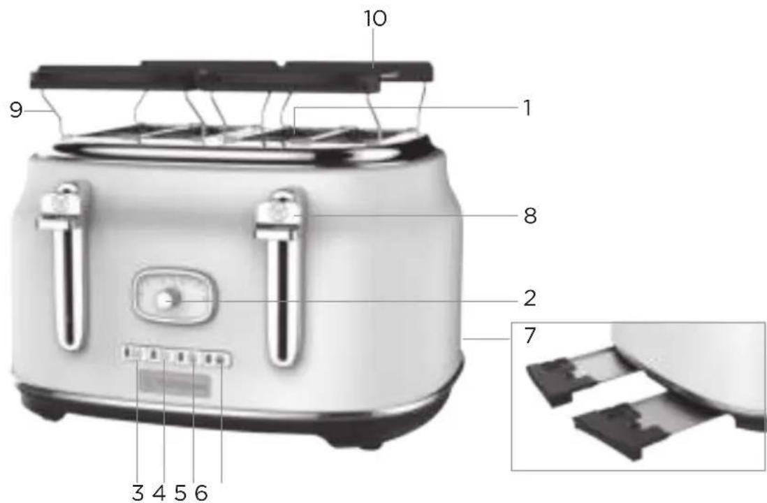 WESTINGHOUSE WKTTB809BK - BESCHREIBUNG DER TEILE - 1