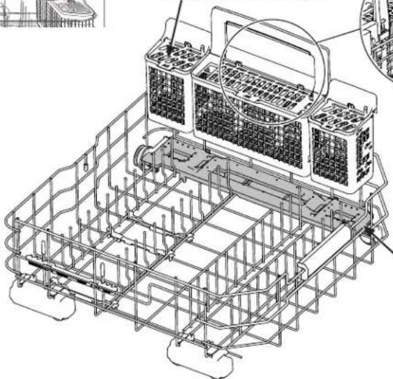 GE Adora DDT700SGNBB - Chorros de Agua para la Limpieza Profunda de Utensilios de Plata (en algunos modelos) - 3