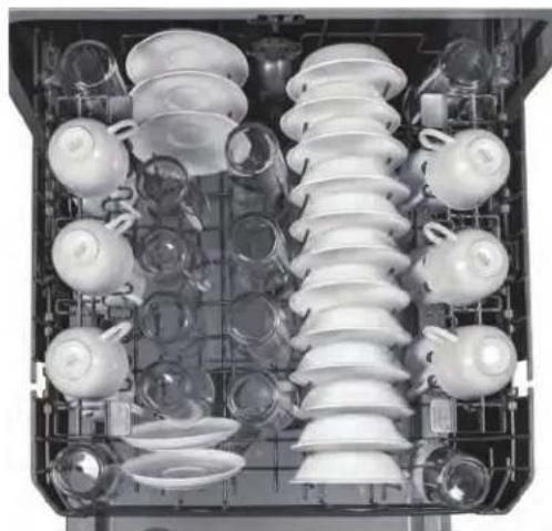GE Adora DDT595SGJBB - Place Settings - Upper Rack - 8