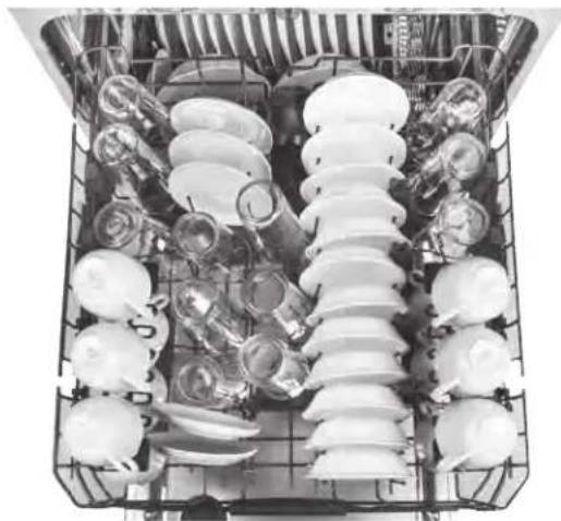 GE Adora DDT595SGJBB - Place Settings - Upper Rack - 6