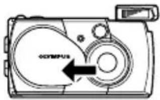 OLYMPUS Camedia C2 Zoom - Power on: Open the lens barrier. - 1