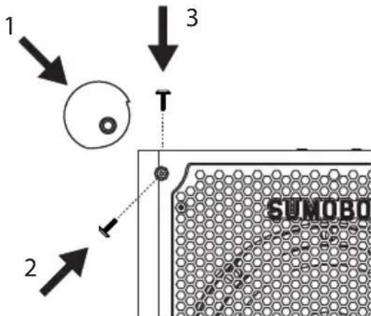 SHARP SumoBox CPLS100 - Hoekbeschemers en rooster - 1
