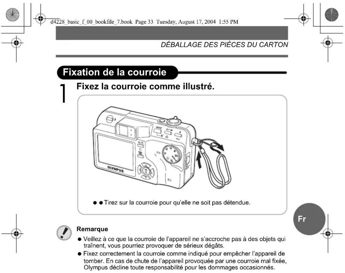 OLYMPUS Camedia C7000 Zoom - DÉBALLAGE DES PIÈCES DU CARTON - 11