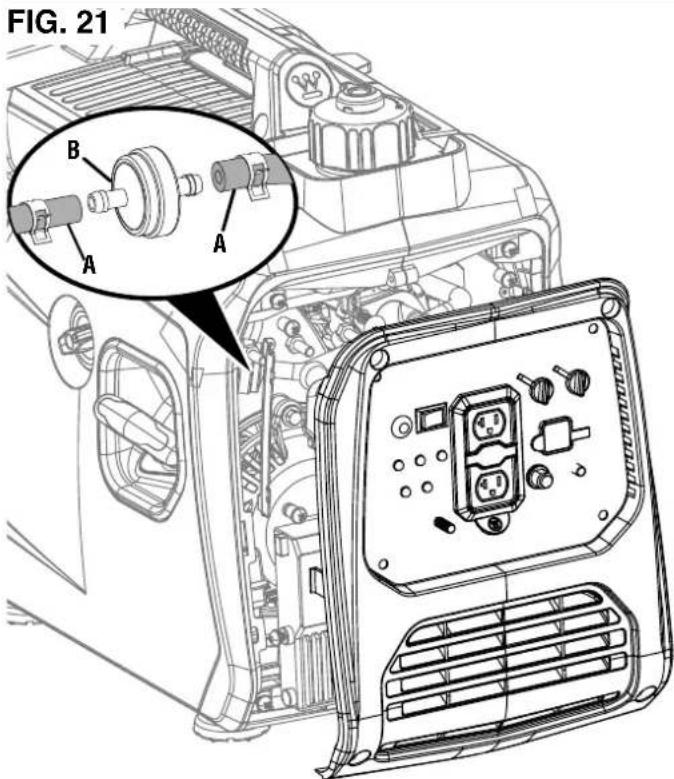 WESTINGHOUSE iGen1500c - REEMPLACEMENT DU FILTRÉ À CARBURANT Voir la figure 21. - 2
