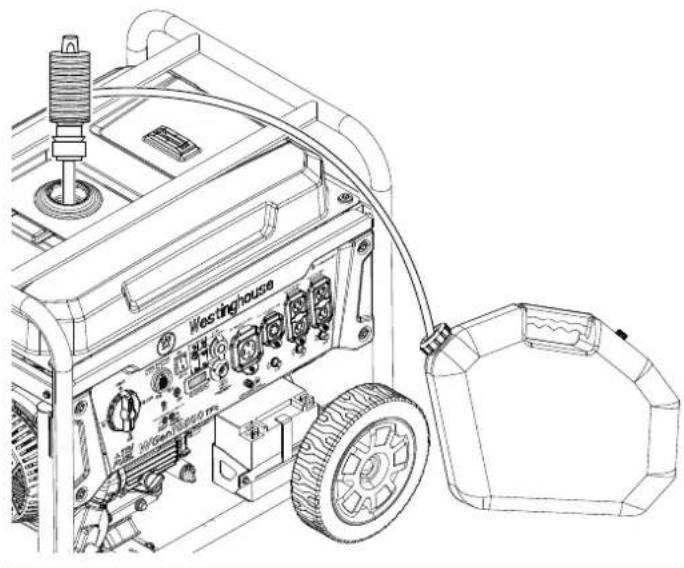 WESTINGHOUSE WGen10500TFc - Pour vidanger le réservoir de carburant : - 1