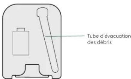 Tube d'évacuation des débris