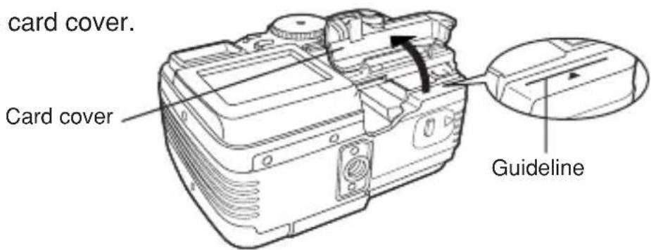 OLYMPUS Camedia D40 Zoom - Inserting/ejecting the card - 1