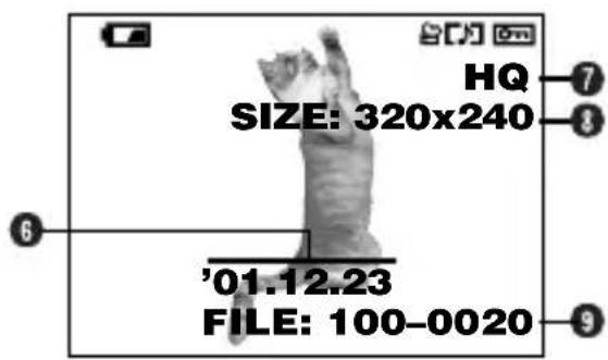 OLYMPUS Camedia D40 Zoom - Movie playback information - 2