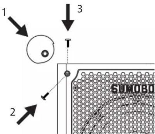 SHARP SumoBox CPLSBP1 - Eckenschoner und Gitter - 1