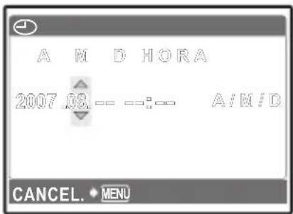 OLYMPUS FE220 - Acerca de la pantalla de ajuste de la fecha y hora - 4