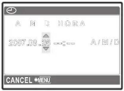 OLYMPUS FE220 - Acerca do ecrã de acerto da data e da hora - 8