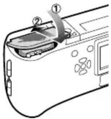 OLYMPUS Camedia C1 Zoom - Loading the Battery - 2