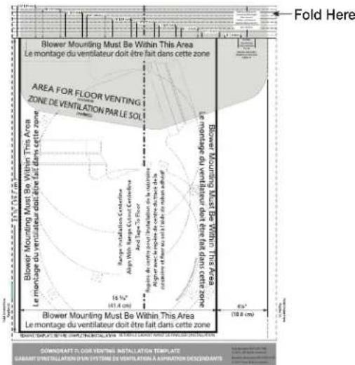 JENN-AIR JDS1750ML - Position the Blower Location Template - 3