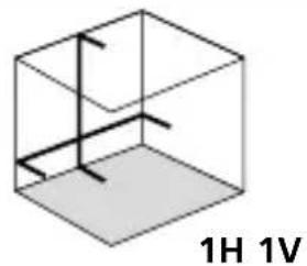 Laserliner PocketCrossLaser 2G - Número y disposición de los láseres - 1