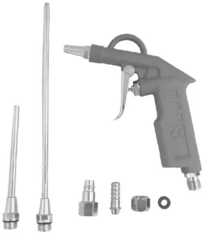 Westfalia 928638 - Druckluft-Ausblaspistole, 5-teilig - 1