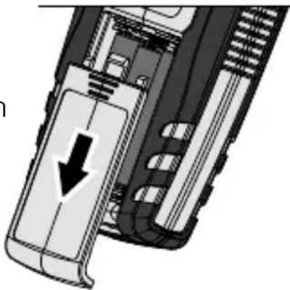 Laserliner MultiWetFinder Plus - Isætning og udtagning af batterier - 1