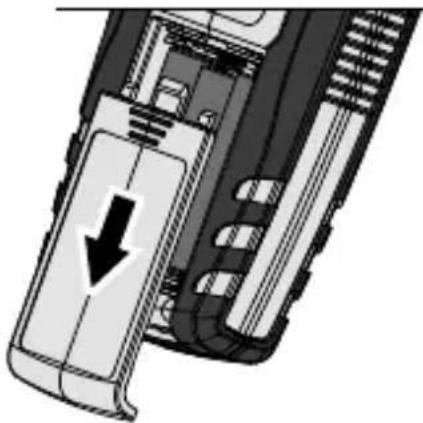 Laserliner MultiWetFinder Plus - Mise en place et retrait des piles - 1