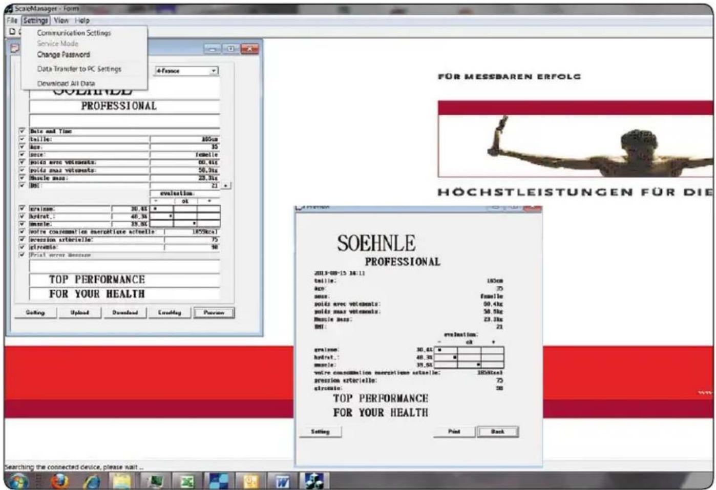 SOEHNLE Balance 7850 - Valeurs d'analyse - 1