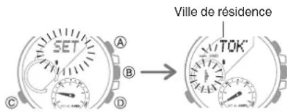 CASIO Edifice BCE20 - Définition de la langue du jour de la semaine - 1