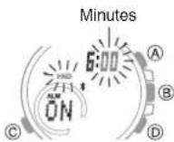 CASIO Edifice BCE20 - Configuration des réglages de l'alarme - 4
