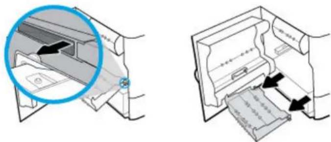 HP PageWide Managed MFP P77740 - 左の両面印刷ユニット再装着または交換する - 4
