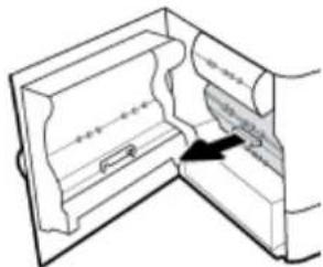 HP PageWide Managed MFP P77740 - 左の両面印刷ユニット再装着または交換する - 2
