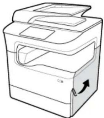 HP PageWide Managed MFP P77740 - 左の両面印刷ユニット再装着または交換する - 8