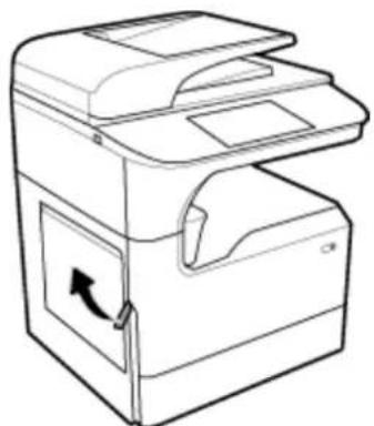 HP PageWide Managed MFP P77740 - 左の両面印刷ユニット再装着または交換する - 1
