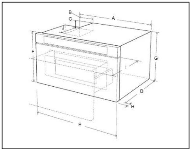 Thor TMD2401 - DIMENSIONS DU MICRO-ONDES TIROIR 24" ET 30" - 1