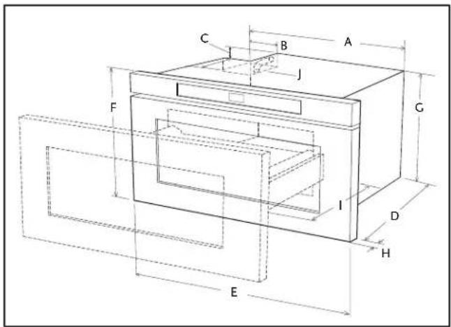 Thor TMD2401 - DIMENSIONS DU MICRO-ONDES TIROIR 24" ET 30" - 2