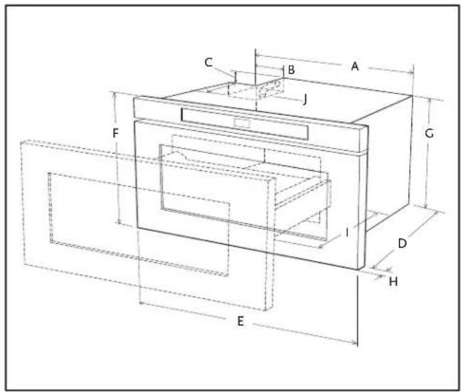Thor TMD2401 - 24" AND 30" DRAWER MICROWAVE DIMENSIONS - 2