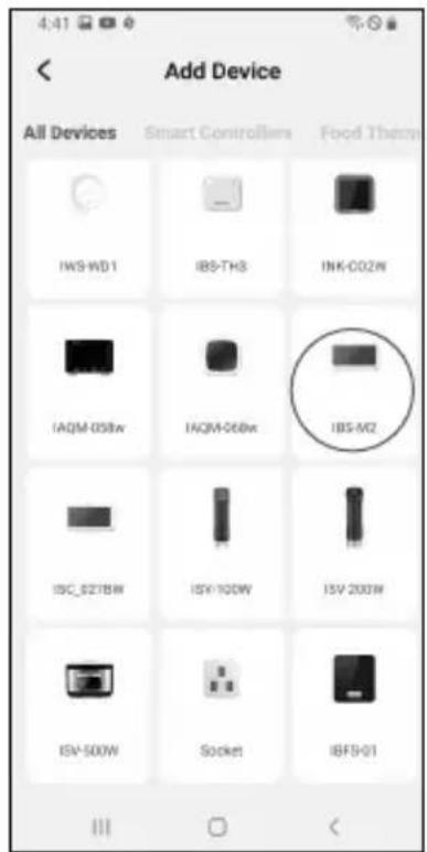 Add Device All Devices Smart Controllers Food Theory IWS-WD1 IBS-TH3 INK-C02W IAQM-058w IAQM-068w IBS-MZ ISC_S27BW ISY-100W ISV 200W ISV-500W Socket IBFS-01