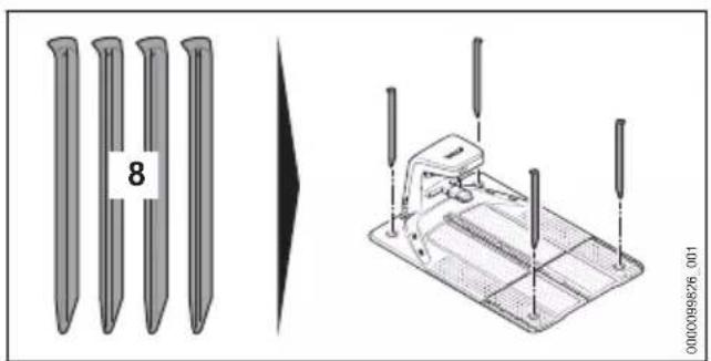 STIHL iMow 5.0 EVO - Securing the docking station - 1