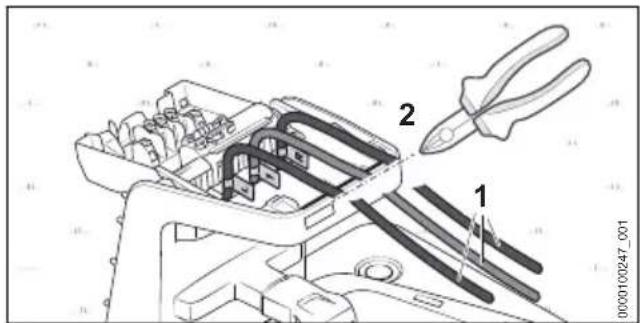 STIHL iMow 5.0 EVO - Branchement du fil de délimitation et du fil de guidage - 1