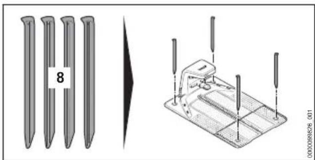 STIHL iMow 6.0 EVO - Securing the docking station - 1