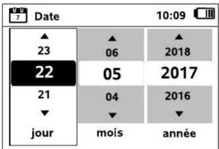 Date 10:09 ▲ 23 22 21 jour ▲ 06 05 04 mois 2018 2017 2016 année