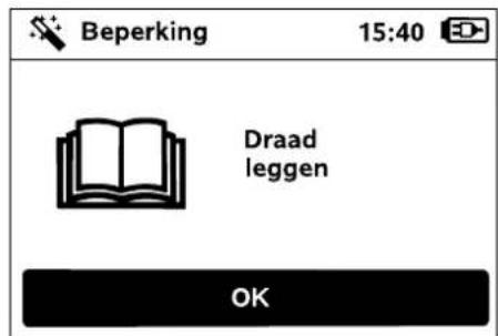 Beperking 15:40 Draad leggen OK