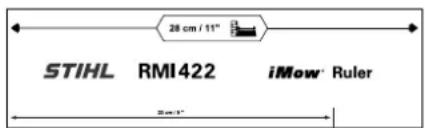 28 cm / 11" STIHL RMI422 iMow Ruler 20 cm/3"