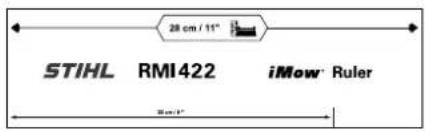 28 cm / 11" STIHL RMI422 iMow Ruler 30 cm/1"