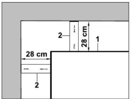 28 cm 28 cm 1 2 2700 mm x 5.0