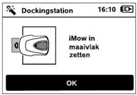 Dockingstation 16:10 iMow in maaivlak zetten OK