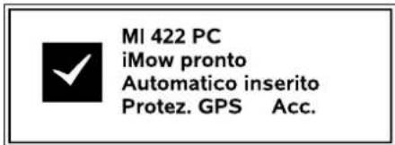 MI 422 PC iMow pronto Automatico inserito Protez. GPS Acc.