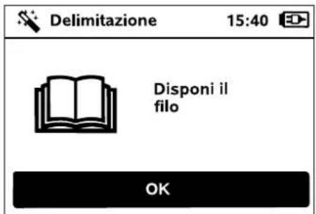 Delimitazione 15:40 Disponi il filo OK