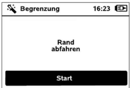 Begrenzung 16:23 Rand abfahren Start