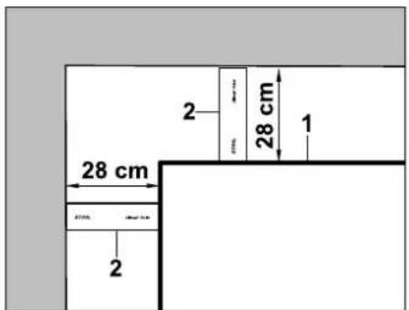 28 cm 28 cm 1 2 2 STOCK 100mm
